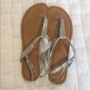 Madden girl sliver sparkly sandals